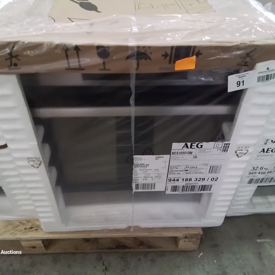 AEG STEAMBAKE OVEN AQUA CLEAN ENAMEL BES355010M RRP £384