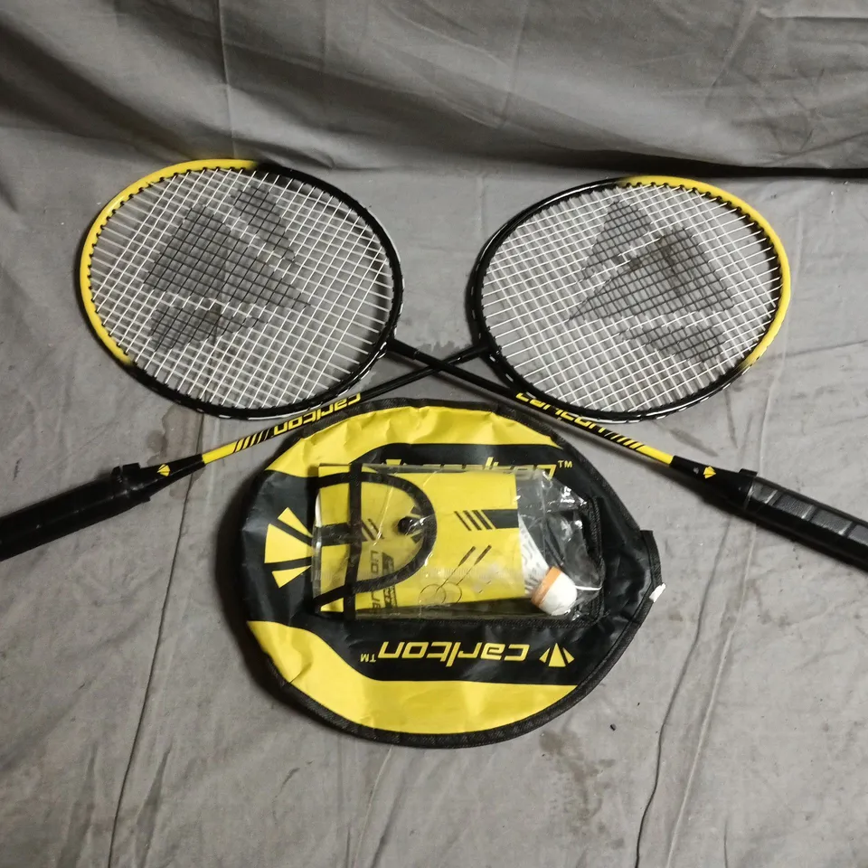 CARLTON BADMINTON RACKET SET IN BLACK/YELLOW
