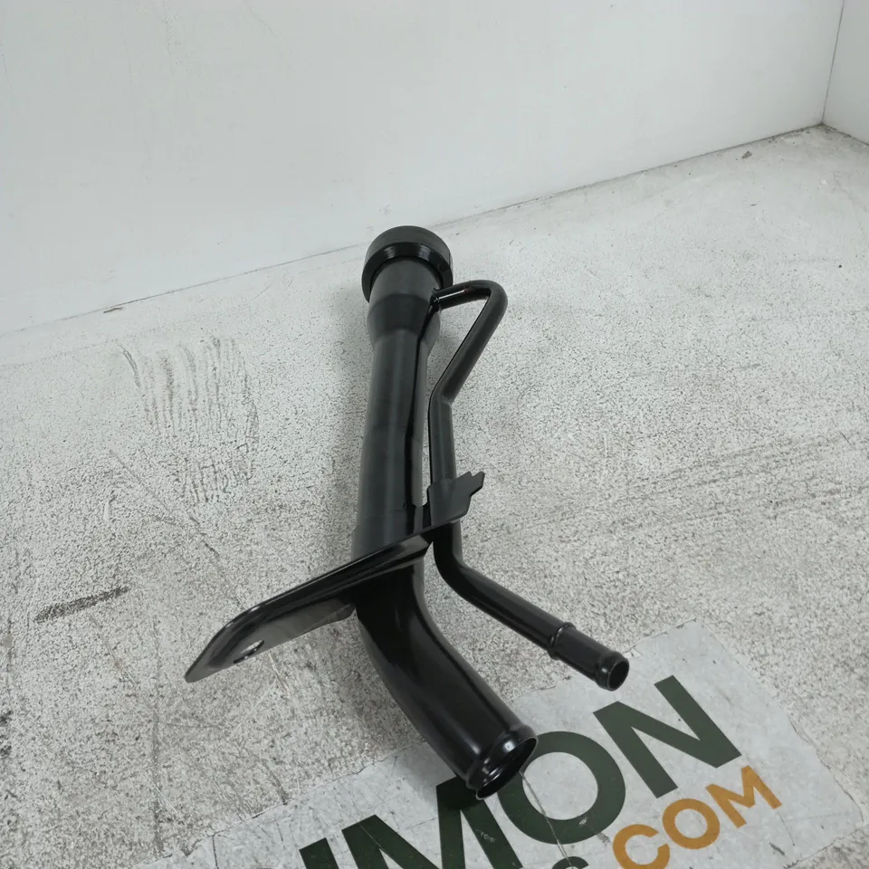 BLACK METAL FUEL TANK FILLER NECK PIPE WITH TUBULAR ARM – VEHICLE COMPONENT 