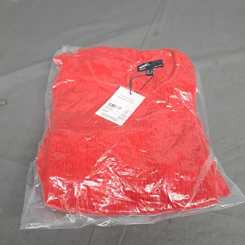 SEALED NOBODYS CHILD CHARLIE SHORT SLEEVE MIDAXI DRESS PLAIN IN ORANGE  - UK 8 