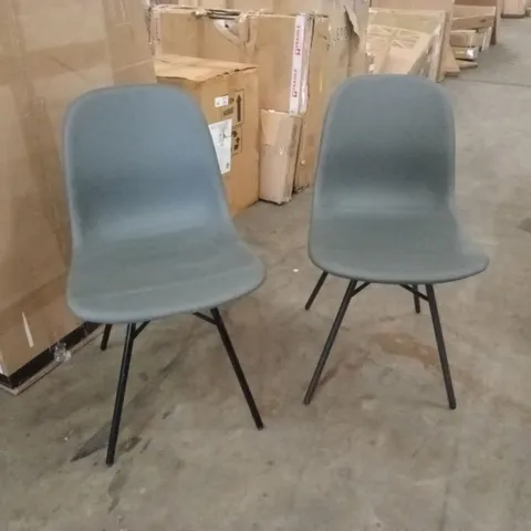 SET OF 2 FLAVIA PU LEATHER CHAIRS