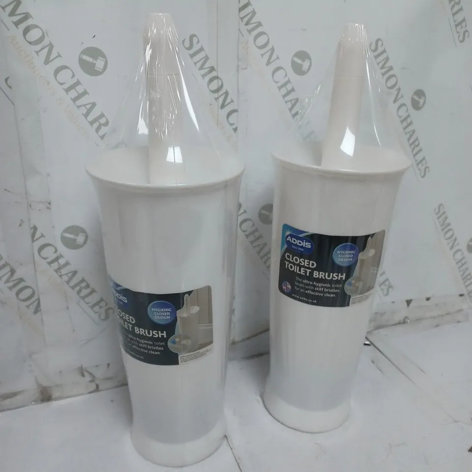 ADDIS CLOSED TOILET BRUSH SET 2 PACK RRP £15.99
