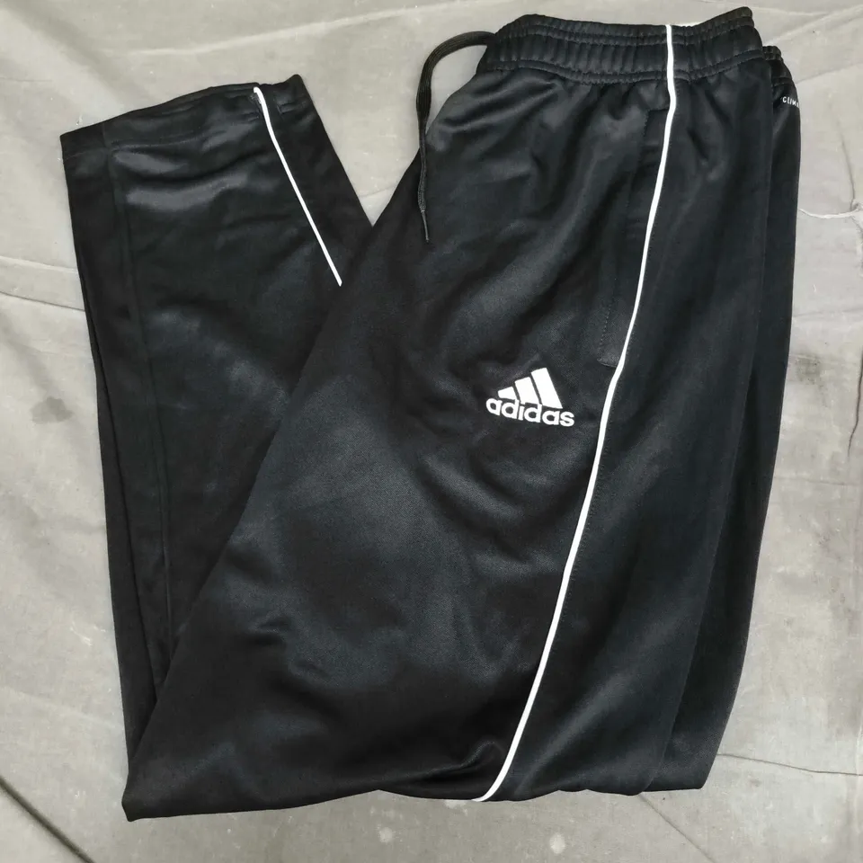 ADIDAS TAPERED FIT TRACKSUIT PANTS IN BLACK - UK LARGE