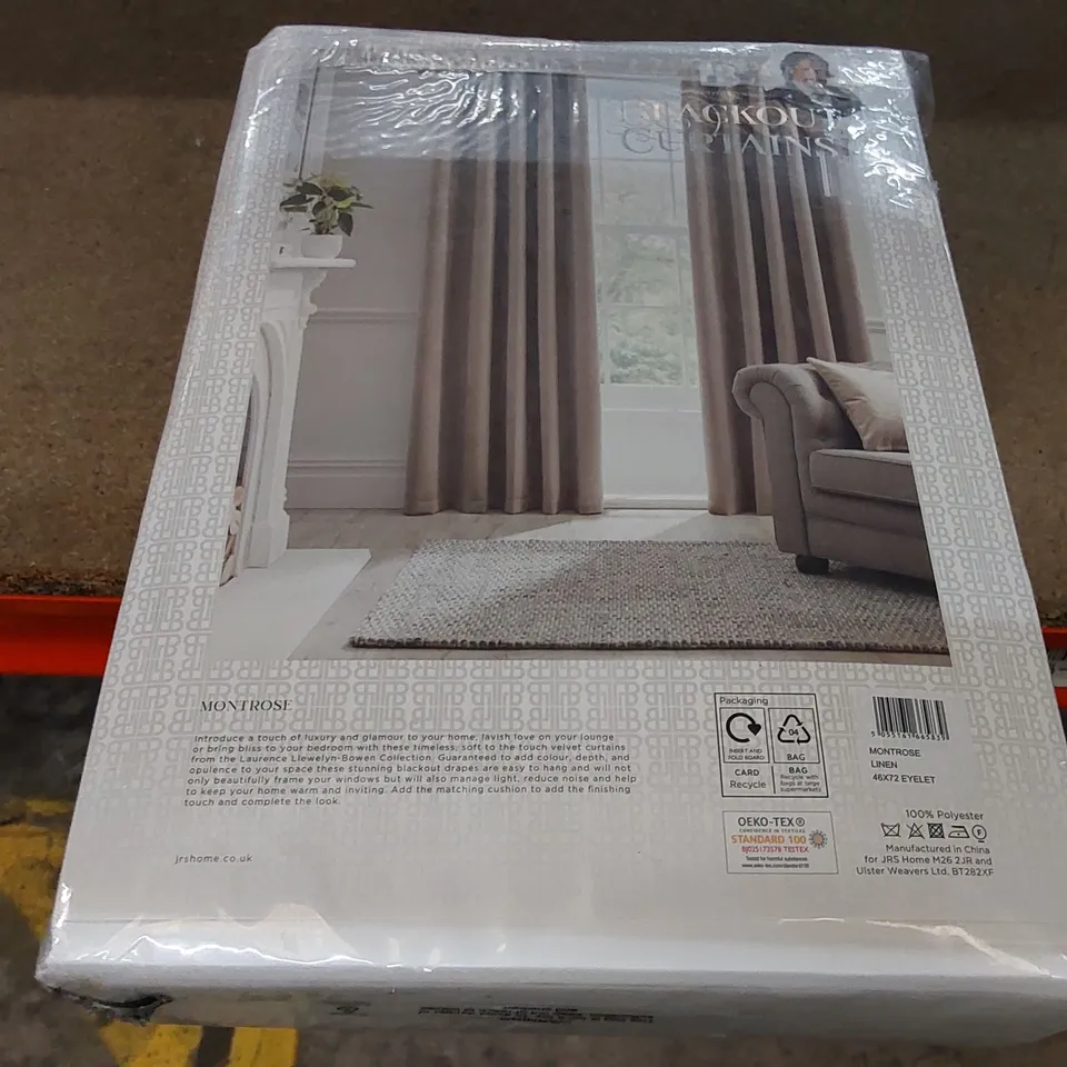 BAGGED MONTROSE EYELET BLACKOUT CURTAINS // 46" X 72" (1 ITEM)