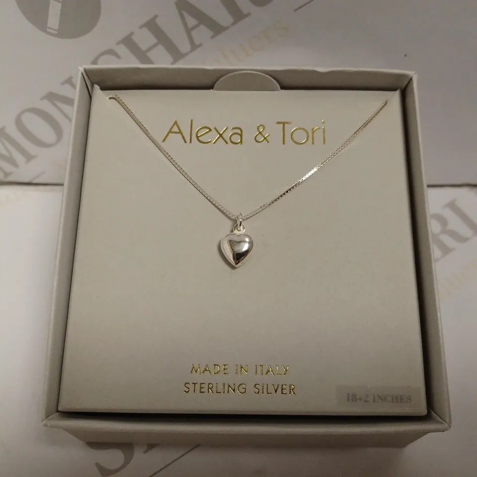 ALEXA & TORI STERLING SILVER NECKLACE WITH HEART PENDANT