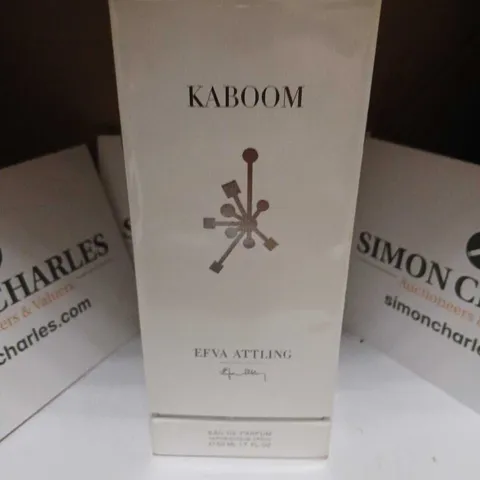 BOXED AND SEALED KABOOM EFVA ATTLING EAU DE PARFUM 50ML