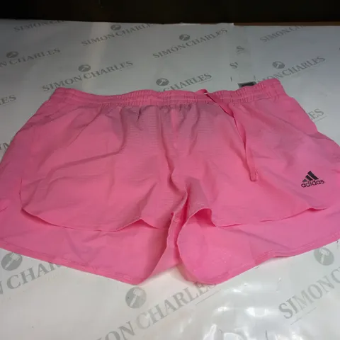 ADIDAS PINK RUNNING SHORTS SIZE L