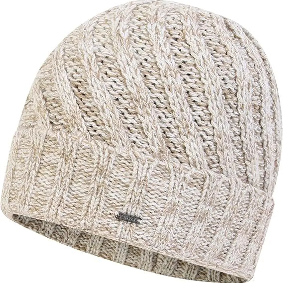 BRAND NEW DARE 2B MENS BEMUSE FLEECE LINED ACRYLIC BEANIE HAT IN PELICAN/CLAY