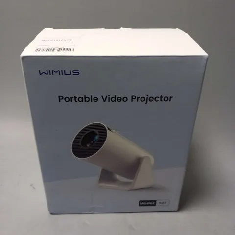 BOXED WIMIUS PORTABLE VIDEO PROJECTOR S27