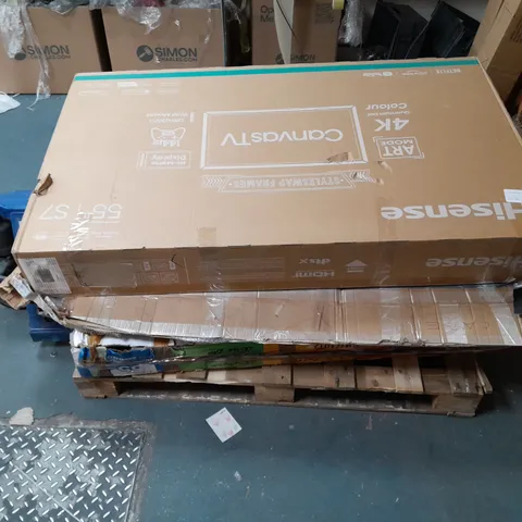 PALLET OF 3 ASSORTED HISENSE TELEVISIONS IN VARIOUS SIZES  