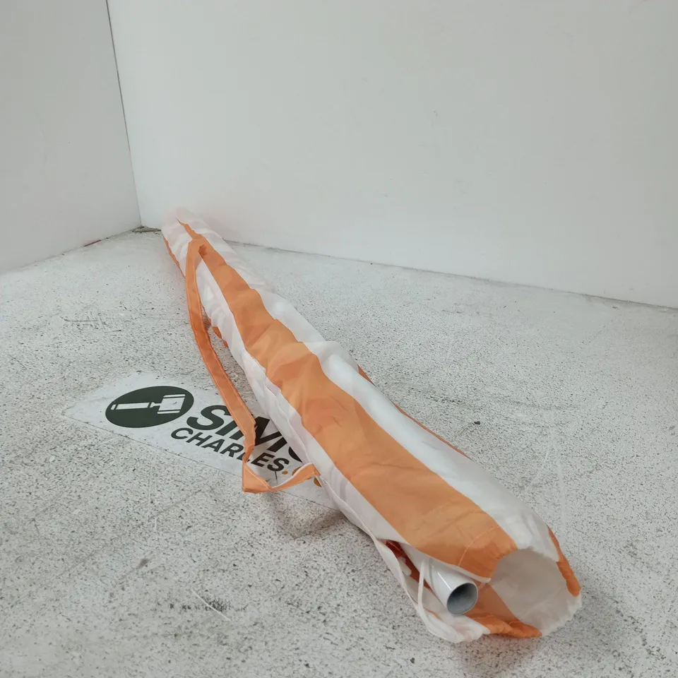 2M PUSH UP PARASOL - PEACH STRIPE