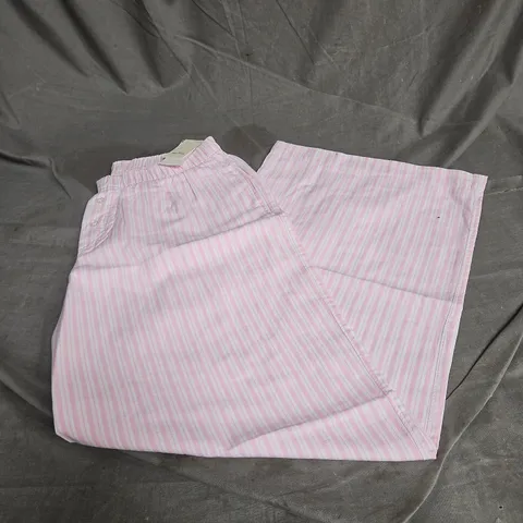 HOLLISTER SLEEP PYJAMA BOTTOMS IN PINK STRIPE SIZE S