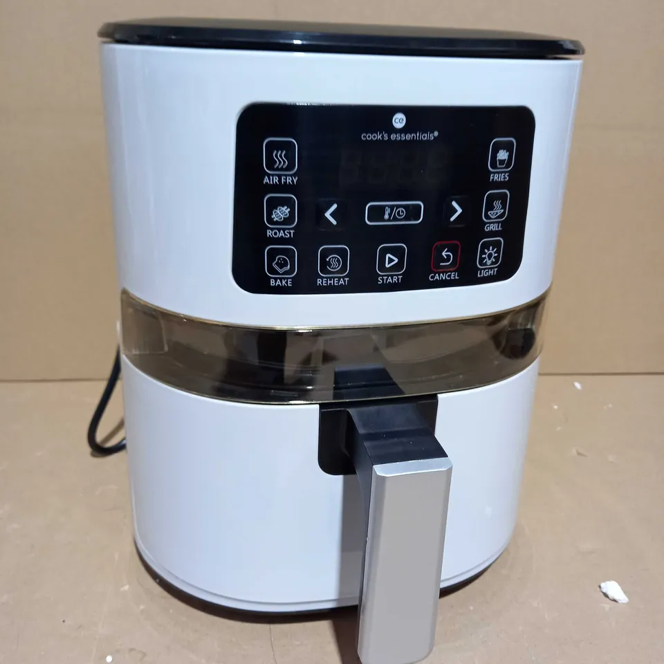 COOK'S ESSENTIALS 4.0L AIR FRYER WITH DIGITAL TOUCHSCREEN & VIEWING SCREEN - COOL GREY
