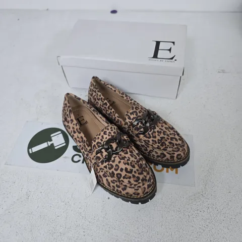 E. SHOES BY EMMA ADELINE LEOPARD PRINT LOAFERS – UK 7