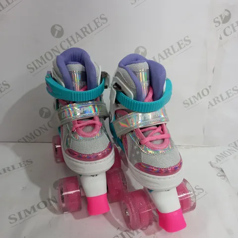 OLYSPM ROLLER SKATES FOR KIDS WITH LIGHT UP WHEELS - SIZE XS