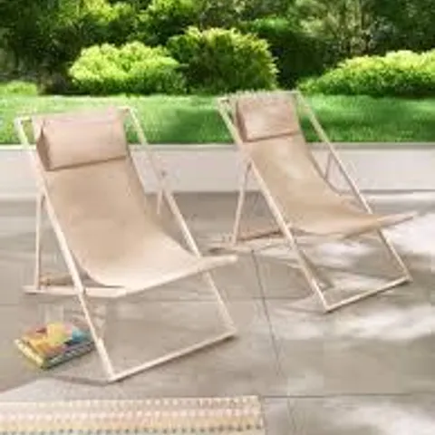 BOXED AMALFI SET 2 FOLDING CHAIRS (1 BOX)
