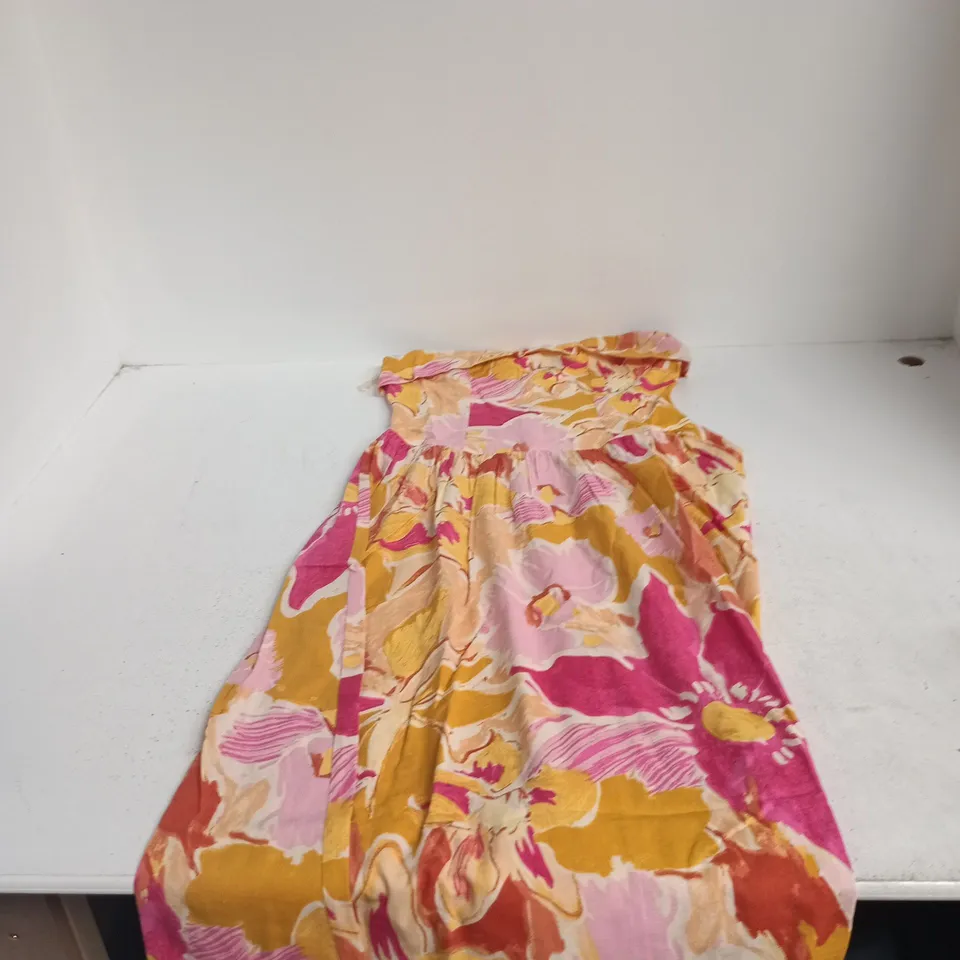 NOBODY'S CHILD DRESS, UK 12 (EU 40, USA 8) PINK FLORAL