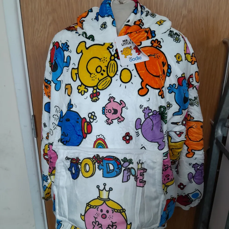 THE OODIE MR MEN LITTLE MISS SOFT FLEECE HOODIE SIZE 4