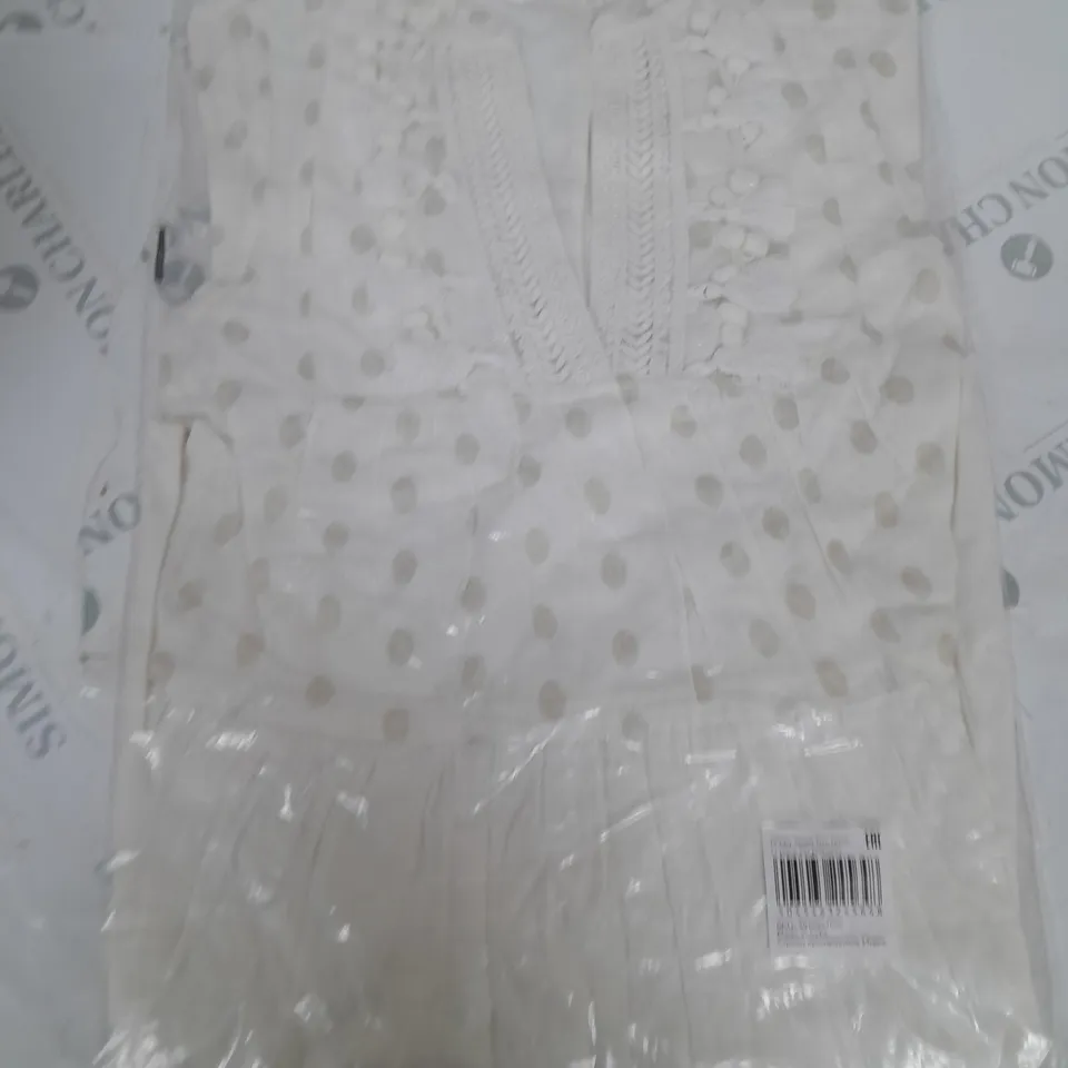 BAGGED ACCESSORIZE DOBBY TASSEL DRESS - XS UK 6