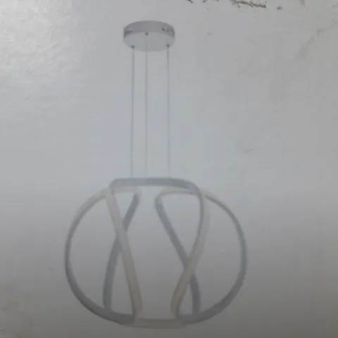 BOXED DAR LIGHTING 1-LIGHT SMALL PENDANT WHIT LED