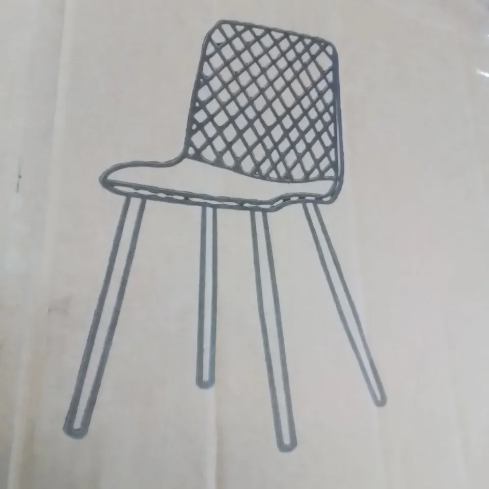 BOXED SET OF 4 UPHOLSTERED BLACK DINING CHAIRS