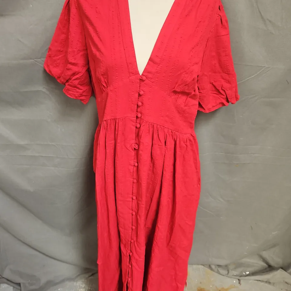NOBODY'S CHILD STARLIGHT MIDAXI DRESS IN RED SIZE 16