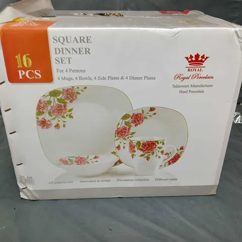 16 PIECES SQUARE DINNER SET