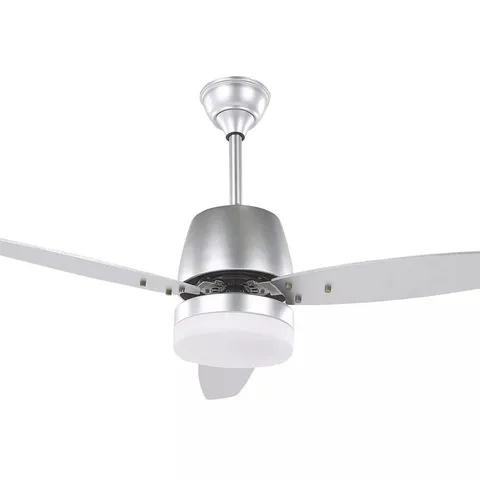BOXED BELIANI MLAVA CEILING LED LIGHT FAN WITH 3 BLADES & REMOTE CONTROL, SILVER