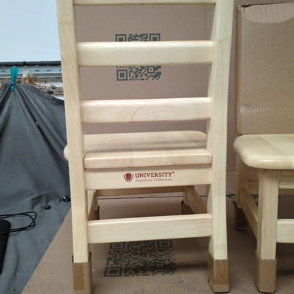 2X BRAND NEW GUIDECRAFT LADDERBACK CHAIRS 10"