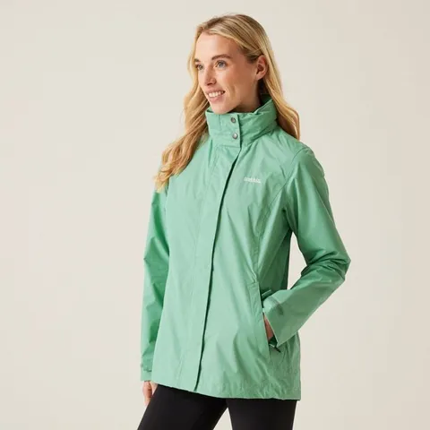 REGATTA WOMENS DAYSHA LIGHTWEIGHT WATERPROOF JACKET HEATHER SIZE 14
