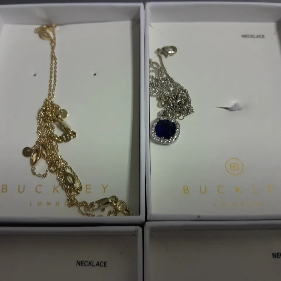 LOT OF 8 ASSORTED BOXED BUCKLEY LONDON NECKLACES