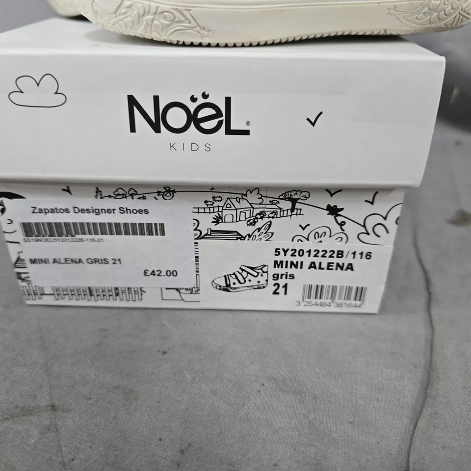 NOËL KIDS MINI ALENA GREY VELCRO SHOES –  (EU 21)
