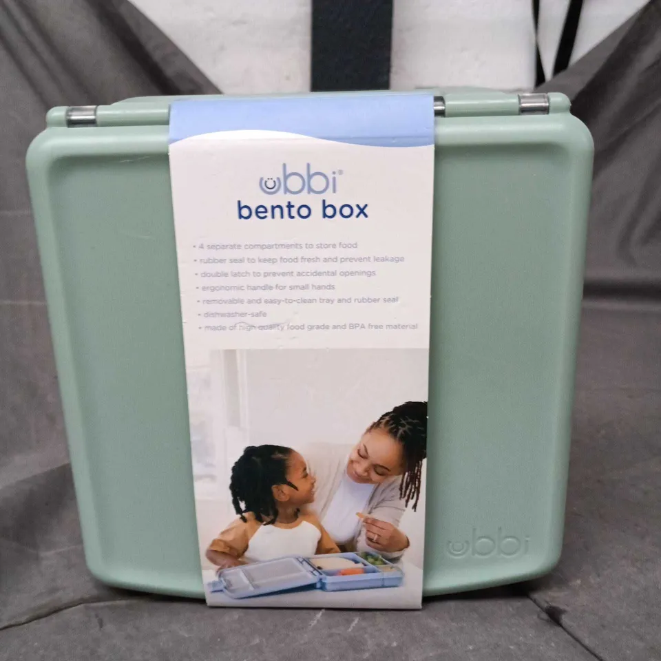 BENTO BOX LUNCH BOX – FOUR COMPARTMENTS, GREEN WITH LEAK-PROOF SEAL