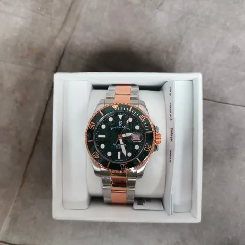 JACQUES DU MANOIR SWISS MADE WRISTWATCH - TWO-TONE STEEL BRACELET