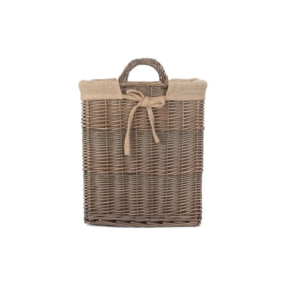 BOXED ANN WICKER LOG CARRIER 