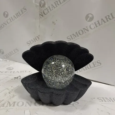 BOXED SENSE AROMA SEA SHELL LED COLOUR CHANGING LAMP - BLACK GLITTER