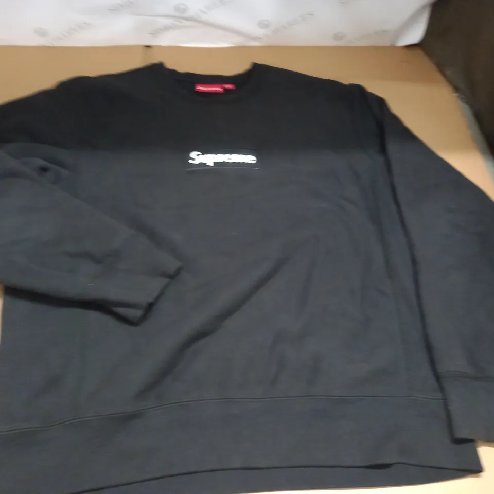 SUPREME BLACK CREW JUMPER - XL