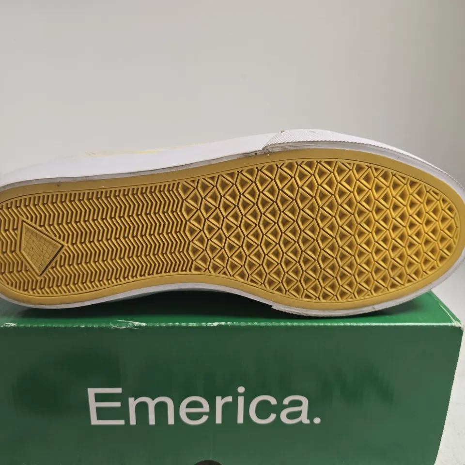 EMERICA WINO G6 SLIP-ON – GREY/YELLOW, UK SIZE 6