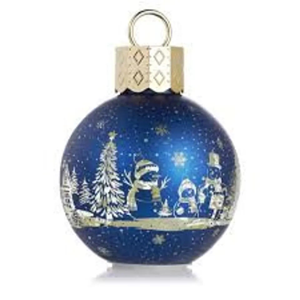 OUTLET HOME STORIES 20CM PRE LIT ROTATING CHRISTMAS SCENE BAUBLE