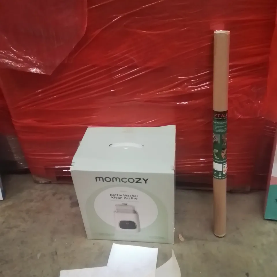 PALLET OF ASSORTED HOUSEHOLD GOODS AND PRODUCTS TO INCLUDE;TERRARIUM LIGHT,BABYS BOTTLE CLEANING MACHINE 