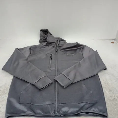 NICCE TRACKSUIT ZIP UP TOP STEEL GREY MEDIUM
