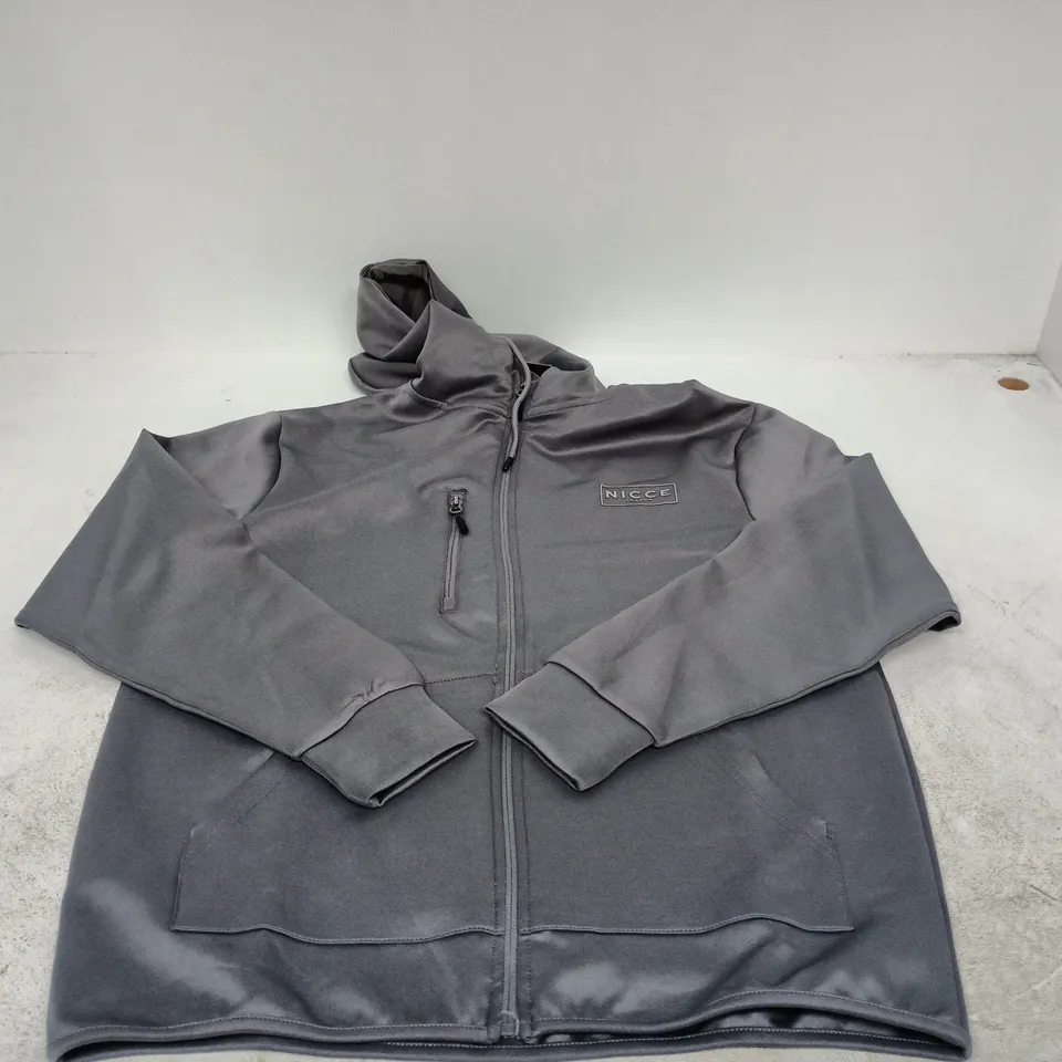 NICCE TRACKSUIT ZIP UP TOP STEEL GREY MEDIUM