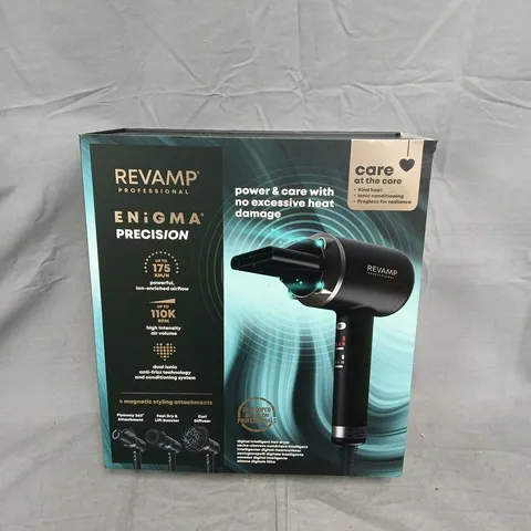 REVAMP ENIGMA PRECISION PROFESSIONAL DIGITAL INTELLIGENT HAIR DRYER – BOXED WITH DIFFUSER & ATTACHMENTS