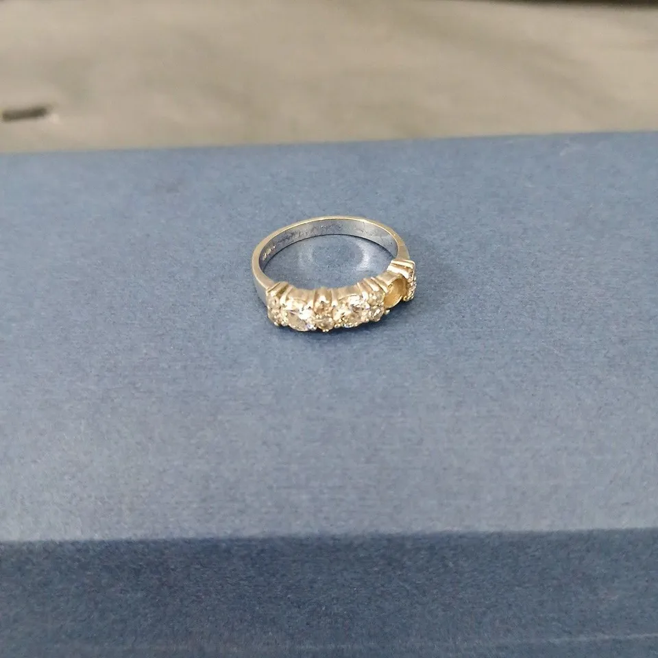 MOISSANITE WHITE GOLD RING