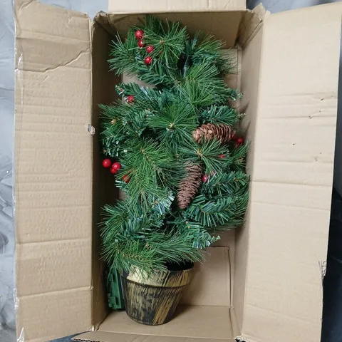 FESTIVE CHRISTMAS ORNAMENT WITH POT BOXED