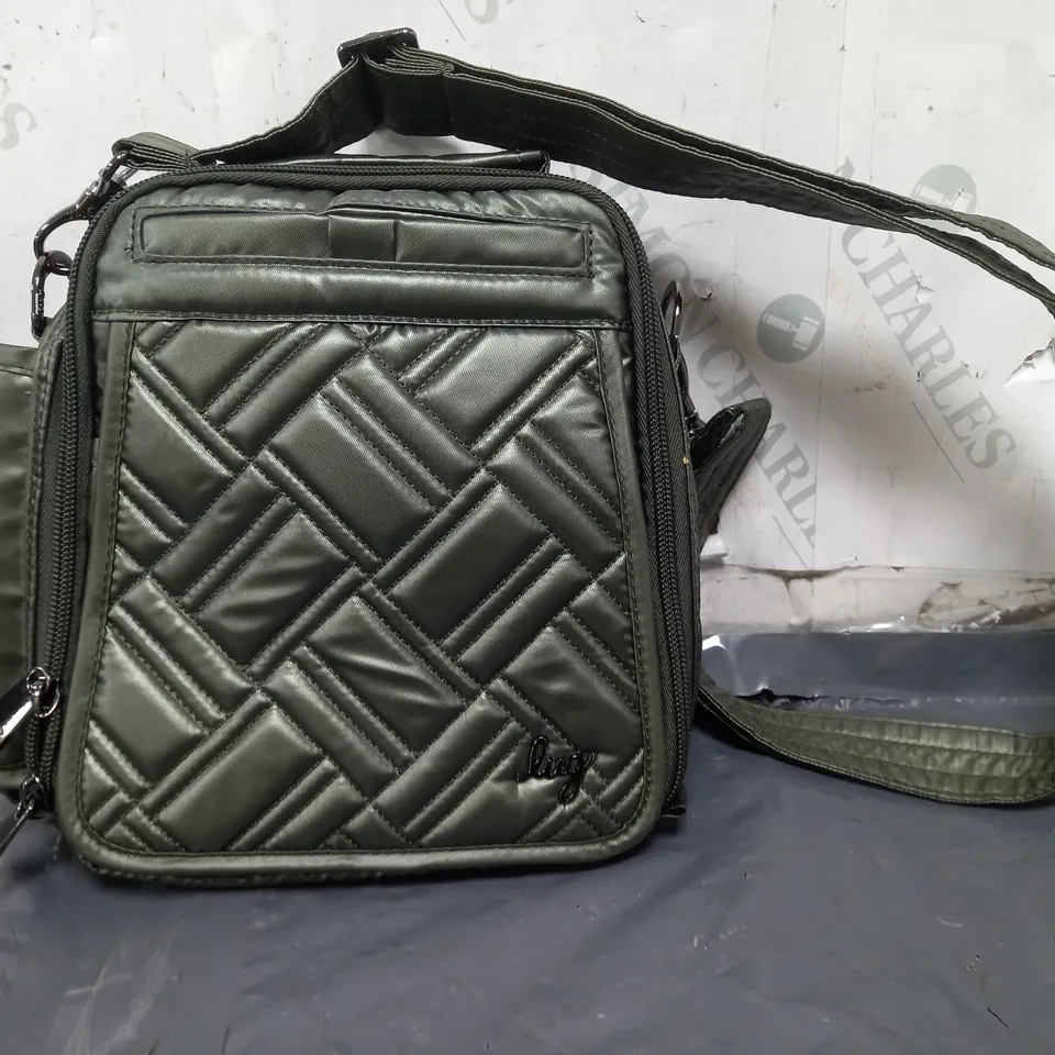 LUG CLASSIC QUILTED CROSSBODY BAG IN GREEN