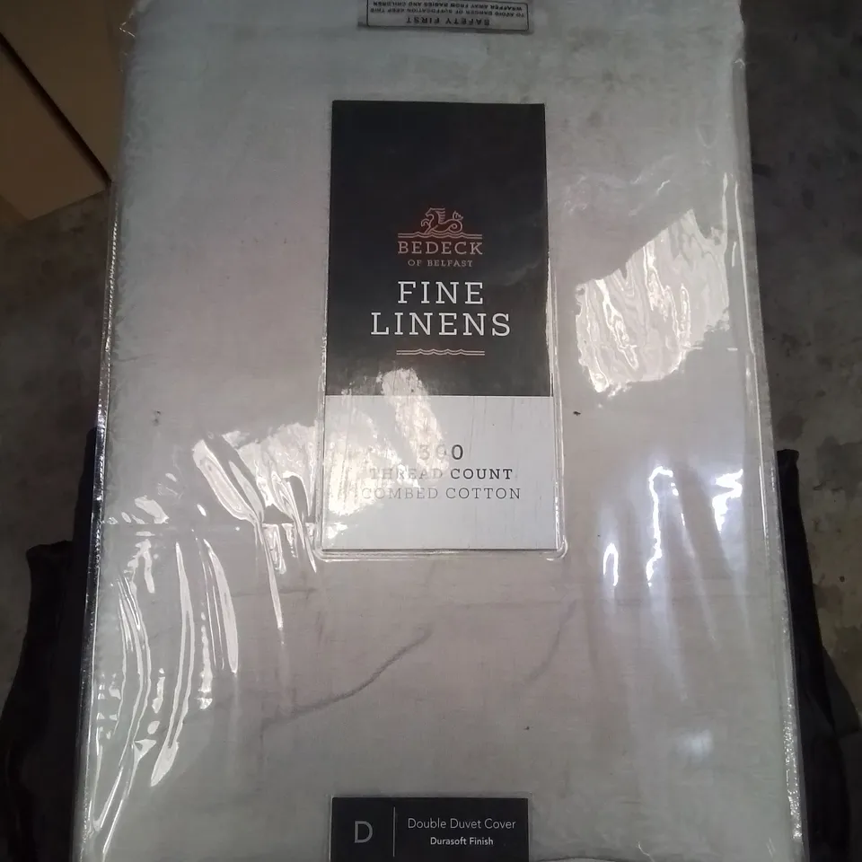 BAGGED TAHRA 300 TC JACQUARD DUVET COVER SET IN GREY