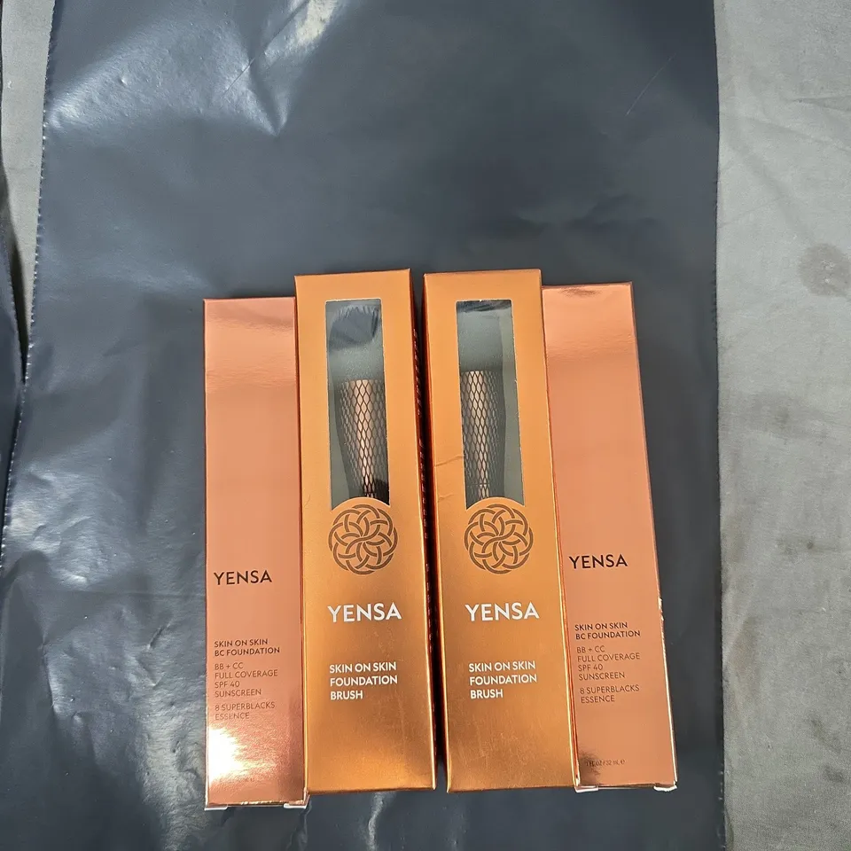 YENSA SKIN ON SKIN FOUNDATION BRUSH X2 + YENSA SKIN ON SKIN BC FOUNDATION X2