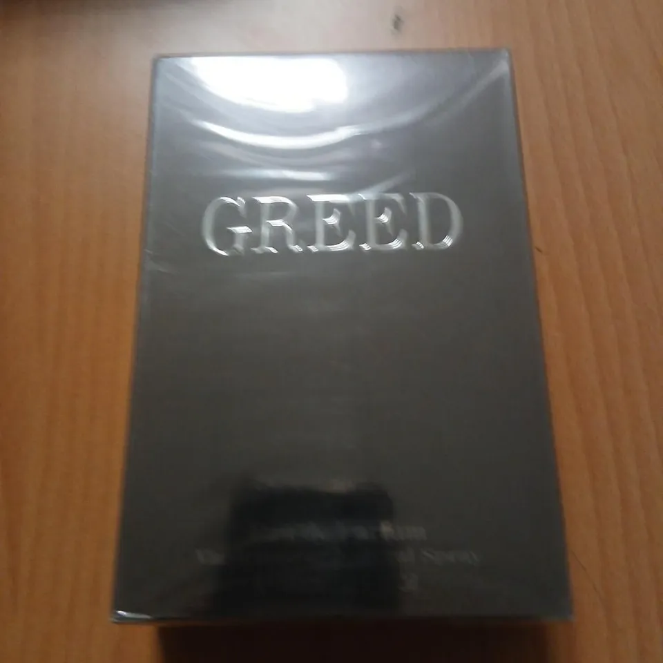 BOXED AND SEALED GREED EAU DE PARFUM 100ML
