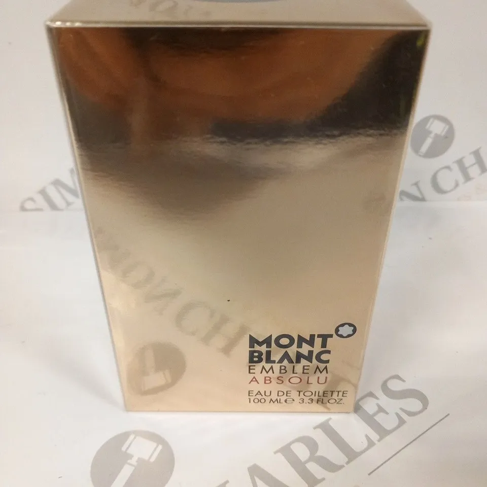 BOXED AND SEALED MONT BLANC EMBLEM ABSOLU EAU DE TOILETTE 100ML